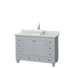single bathroom vanity in oyster gray