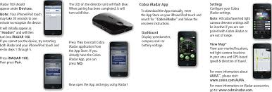 The developer has provided us with 10 promo codes for free app downloads from the app store. Irad100 Radar Detector With Bluetooth User Manual Cobra Electronics