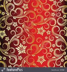 When red also defines revolution especially when black becomes the background, here goes a royal. Abstract Patterns Floral Red And Gold Background Stock Illustration I2674868 At Featurepics