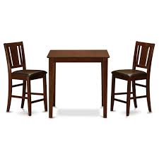 This dining set, available in gray or brown, is not o. Charlton Home Stickney 2 Person Counter Height Rubberwood Solid Wood Dining Set Wayfair