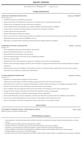 recruiter, corporate resume sample