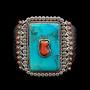 Profile Picture of Diné [Navajo], Thomas Nez, Sterling Silver, Turquoise and Coral Cuff ...on Google