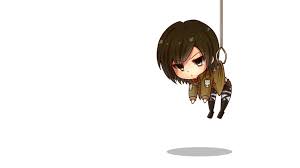 Attack on titan mikasa ackerman short bob black heat resistant cosplay costume wig. Attack On Titan Chibi Wallpapers Hd Wallpaper Cave