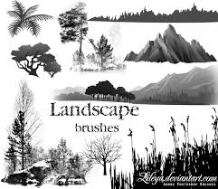 Landscape Brushes By Lileya On Deviantart Photoshop Nature Photoshop Landscape Photoshop Brushes