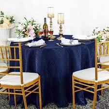 Check spelling or type a new query. Wedding Linens Inc 132 Round Damask Marquis Damask Jacquard Polyester Linen Tablecloth Table Covers With Seamless Design Navy Blue Walmart Com Walmart Com
