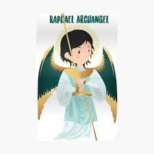 El arcangel rafael nos ha entregado un símbolo de sanación con importantes instrucciones. Pegatina San Rafael Arcangel Raphael Archangel De Almao2o Redbubble
