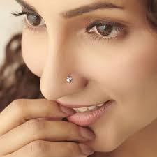 Kisna 14K Yellow Si Diamond Gold Nose Pin For Women
