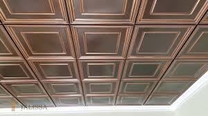 In just a few hours and with about $40 in materials, we added character to our powder room. 224 Antique Copper Faux Tin Ceiling Tile Diy Ceiling Decor Install Ceiling Tiles Youtube