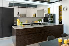 Contemporary Kitchen Designs Mirrored Cabinets Contemporary Kitchen Elegant Kitchen Design Mirrored Furniture
