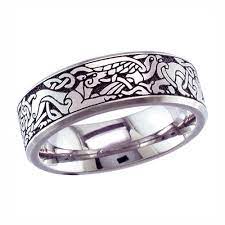 Titanium Celtic Artwork Wedding Ring Titanium Wedding Rings Wedding Rings Unique Celtic Wedding Rings