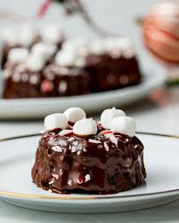 Mini Hot Chocolate Bundt Cakes Chocolate Bundt Cake Fun Desserts Dessert Recipes