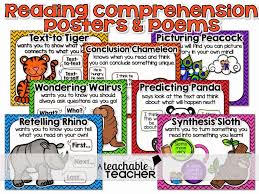 Reading Comprehension Strategies Animal Style A Teachable Teacher Reading Comprehension Strategies Reading Comprehension Reading Comprehension Posters