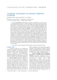 Pdf Ayurvedic Management Of Primary Nephrotic Syndrome