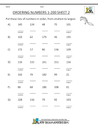 2nd Grade Math Worksheets Ordering Numbers 1 200 2 Gif 1000 1294 Ordering Numbers Number Worksheets Math Worksheets