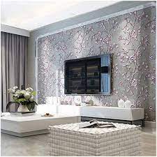 Living Room Wallpaper Ideas Qihang Modern Simple 3d Thick Non Woven Embossed Tree Flowers Pattern Liv Wallpaper Living Room Modern Room Modern Bedroom Design