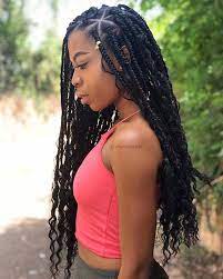 25 Trendy Goddess Box Braids Hairstyles Page 2 Of 2 Stayglam Braids With Curls Box Braids Hairstyles Long Box Braids