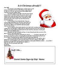 Emil santa is on facebook. Secret Santa Letter For Staff Santa Letter Secret Santa Christmas Lettering