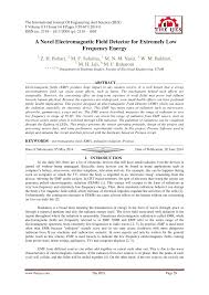 Electromagnetic waves are all around us, from our household appliances and of course. Pdf A Novel Electromagnetic Field Detector For Extremely Low Frequency Energy