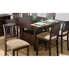 Baker S Counter Height Table Storage Base Cherry Counter Height Dining Table Tall Kitchen Table Kitchen Table With Storage