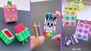 ‪DIY Miniature Crafts Idea / Easy Craft Ideas / school hacks / mini craft /  how to make / paper craft - YouTube‬‏