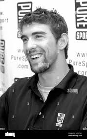 Michael phelps Banque d'images noir et blanc