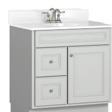 Bathroom vanities are the perfect anchor for your powder room: Briarwood Highpoint 30 W X 18 D Bathroom Vanity Cabinet At Menards