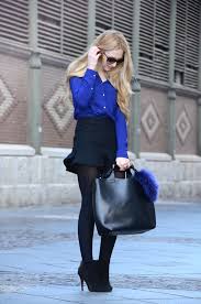 Black And Blue Outfits Black And Blue Outfits Vogue Outfits Con Faldas