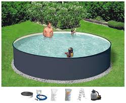 Konifera Rundpool Set Set Rundpool Stahlwandbecken Pvc In Anthrazit 6 Tlg Online Kaufen Otto