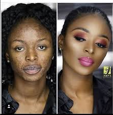 before and after makeup transformation