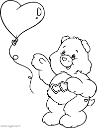 Free d'nealian (dnealian) worksheets to practice manuscript handwriting for each letter of the alphabet featuring fun coloring images for preschoolers, kindergarden and early elementary. Love A Lot Bear And A Heart Balloon Coloring Page Coloringall