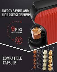 Activate to add the product. Amazon Com Gretess Espresso Machine Coffee Machine Programmable Buttons For Espresso And Lungo Compatible With Nespresso Capsules Italian 20 Bar High Pressure Pump 34 Oz Water Tank Opt 07mr Kitchen Dining