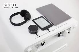 Sobro Smart Side Table Combines Fridge Charging And Sleep Technology Black Side Table Smart Table Side Table