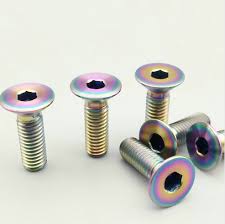M3 M4 M5 M6 Countersunk Ti Bolt Titanium Bolts Gold Multiple And Ti Color Hexagon Socket Titanium Screws Ti Fastener Titanium Bolts Cnc Parts Titanium