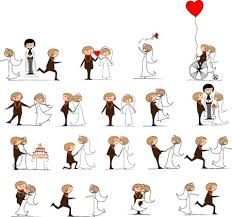 Junges paar küsst vektor zeichnen auf weißem hintergrund. 138 856 Cartoon Hochzeit Lizenzfreie Bilder Und Fotos Kaufen 123rf