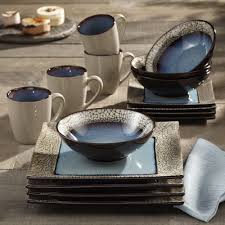 The lovely design of this formal american atelier bianca medallion white 16 piece dinnerware set will delight your guests. Blue American Atelier 16 Piece Via Roma Dinnerware Set Kitchen Dining Home Urbytus Com