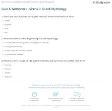 Read on for some hilarious trivia questions that will make your brain and your funny bone work overtime. Quiz Worksheet Sirens In Greek Mythology Study Com