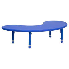 Flash Furniture Half Moon Shaped Activity Table Blue Belnick Flash Furniture Activity Table Kids Activity Table