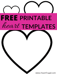 Print them all for free. Free Printable Heart Templates And Heart Coloring Sheets I Heart Frugal