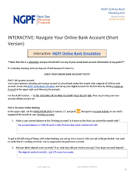 You will not be using real money so you can't really fail! Julia Feldman 3 Interactive Navigate Your Online Bank Account Transaction Account Automated Teller Machine