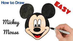 Learn how to draw simple cartoon pictures using these outlines or print just for coloring. How To Draw Mickey Mouse Easy Cartoon Drawing For Beginners Step By Step Youtube