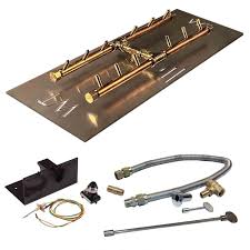 Shop gas fire pit burners & parts for sale online from woodland direct. Crossfire By Warming Trends Cfbh Pbik Push Button Spark Ignition H Style Brass Gas Fire Pit Burner Kit