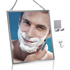 Fogless Shower Mirror for Shaving, MGLIMZ Anti-Fog Free Bathroom Shower  Mirror with Metal Chain Razor holder Adhesive Hook : Amazon.in: Beauty