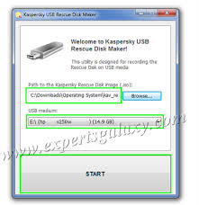 Make Bootable Usb Flash Drive Or Pendrive For Kaspersky Rescue Disk Experts Galaxy