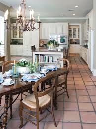 Saltillo Tiles With Warm Granite Counters House And Home Magazine Home Floor Decor