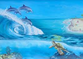 Painted fish are ornamental aquarium fish which have been artificially coloured to appeal to consumers. Aquatic Life Saltwater Fish Tropical Fish Aquarium Colorful Wall Mural Art Painting Building Exterior Aquatic Fish Pikist