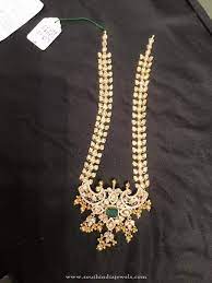 New Gold Long Stone Necklace South India Jewels Long Stone Necklace Gold Jewelry Stores Gold Jewelry For Sale