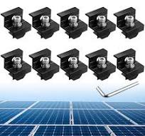 Amazon.com: 10pcs Solar Panel End Clamp 30mm/35mm, Anbte Aluminum Z  Brackets for Solar Panels Solar Mounting Brackets Kit with Nuts Bolts for  Solar ...