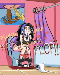 Shikanosuke becomes a girl in the mens bathroom- Taimanin Asagi Porn Comic