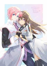 tsuna2727, kira yamato, lacus clyne, gundam, gundam seed, gundam seed  freedom, highres, 1boy, 1girl, black gloves, blue eyes, blush, breasts,  brown hair, dress, genderswap, genderswap (ftm), genderswap (mtf), gloves,  hair ornament, hetero,