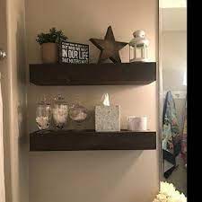 free shipping floating shelves wood shelf bathroom etsy wall mounted console